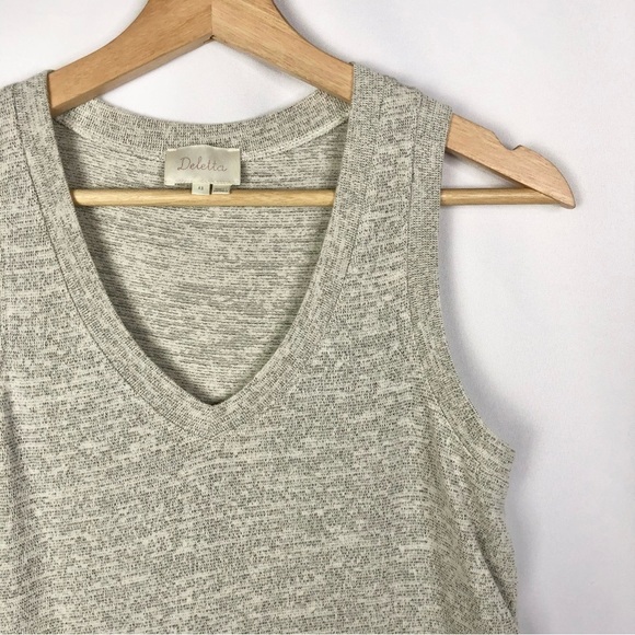 Anthropologie Deletta Dava Gray Floral Layered Tank Top XS - Picture 4 of 5
